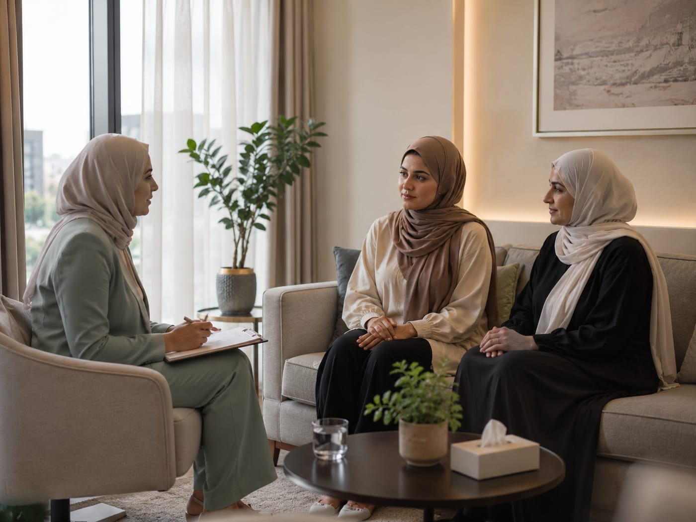 صورة جلسة تقييم اجتماعي أولية