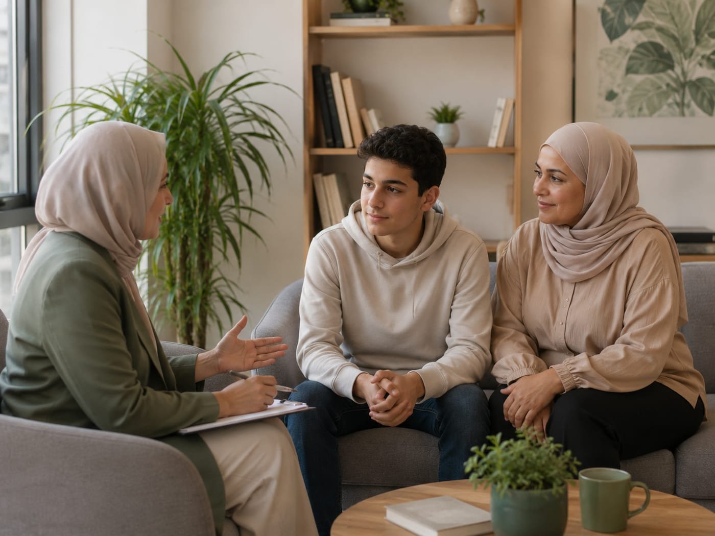 صورة استشارات للمراهقين والأهل